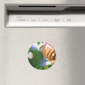 Witte kerstRoos Magneet (Insitu (Vaatwasser))