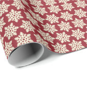 Witte kerstsnowflakes cadeaupapier (Rol Hoek)