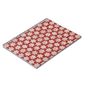 Witte kerstsnowflakes notitieboek (Linkerzijde)