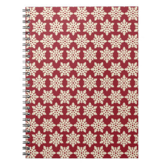 Witte kerstsnowflakes notitieboek