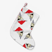 Witte kerststop met kerstmantels kleine kerstsok (Voorkant (Hangend))