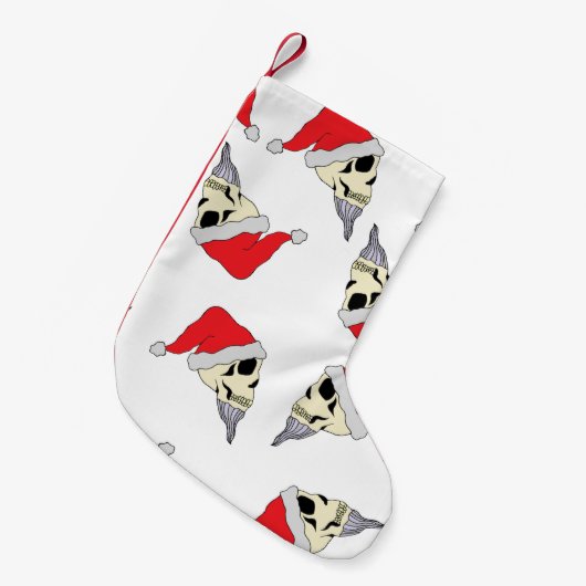 Witte kerststop met kerstmantels kleine kerstsok (Voorkant (Hangend))