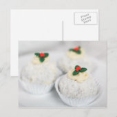 Witte kersttaarten feestdagenkaart (Voorkant / Achterkant)