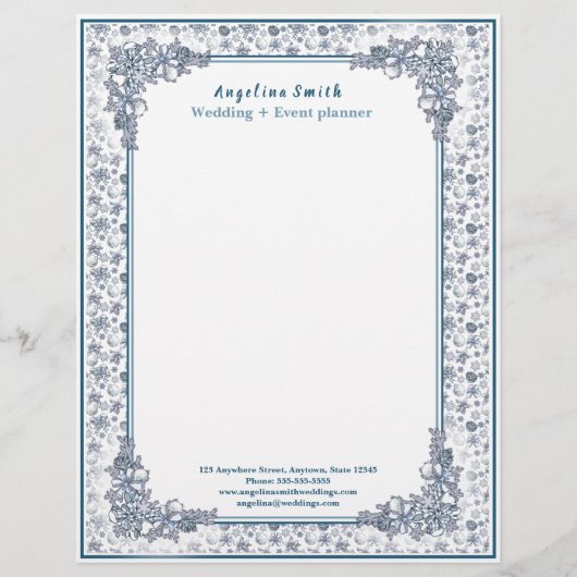 Witte kersttrouwplanner briefhoofd (Voorkant)