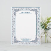 Witte kersttrouwplanner briefhoofd (Staand voorkant)