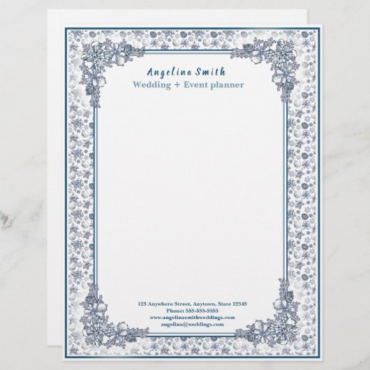 Witte kersttrouwplanner briefhoofd (Voorkant / Achterkant)