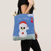 Witte Kerstuil Tote Bag (Dichtbij)