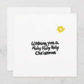 Witte kerstvakantie feestdagenkaart (Voorkant / Achterkant)