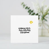 Witte kerstvakantie feestdagenkaart (Staand voorkant)