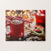 Witte kerstverlichting Complex Jigzaag Puzzle Legpuzzel (Horizontaal)