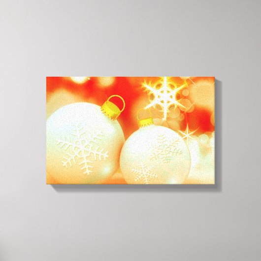 Witte Kerstversiering Canvas Afdruk (Voorkant)
