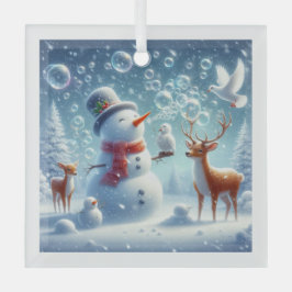 Witte kerstversiering glas ornament