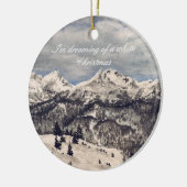 Witte kerstversiering keramisch ornament (Links)