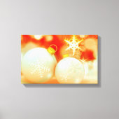 Witte kerstversieringen canvas afdruk (Voorkant)