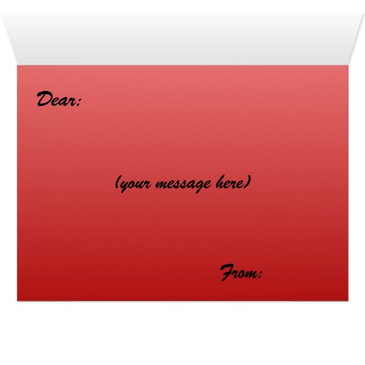 Witte kerstWenskaart (Binenzijde Horizontaal (Onderkant))