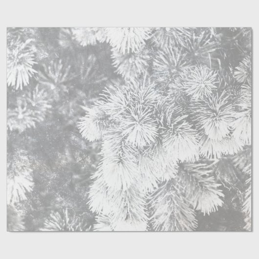 Witte kerstwijn cadeaupapier (Vlak)