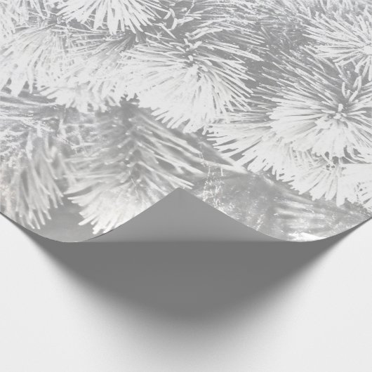 Witte kerstwijn cadeaupapier (Hoek)