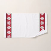Witte Kerstwinter Sneeuwvlokken op Rood Bad Handdoek (Handdoek)
