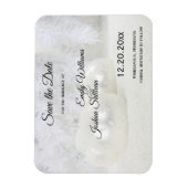 Witte Kerstwinter Weddenschap Sparen de Datum Magneet (Verticaal)