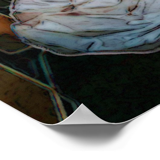 Witte kerstwinter Wit-bruiloft Poster (Hoek)