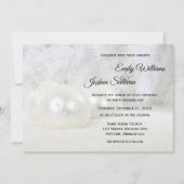 Witte kerstwinterbruiloft kaart (Voorkant)