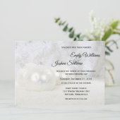 Witte kerstwinterbruiloft kaart (Staand voorkant)