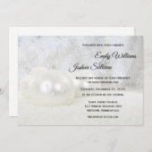 Witte kerstwinterbruiloft kaart (Voorkant / Achterkant)