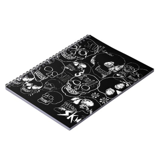 Witte ketchbook Skulls Notitieboek (Linkerzijde)