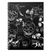 Witte ketchbook Skulls Notitieboek (Voorkant)
