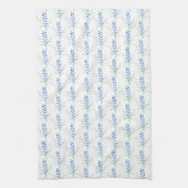 Witte keukenhanddoek met blauwe klokjes (Verticaal)
