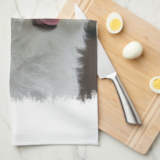 Witte keukenhanddoek van Maltezen (Quarter Fold)