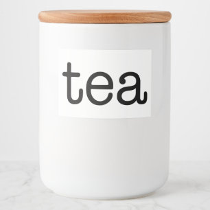 Witte keukenkantines voedselcontainer etiket