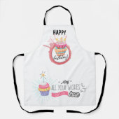 Witte keukenkap Anniversaire bq Schort (Voorkant)