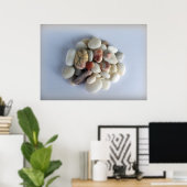 witte kiezels poster (Thuiskantoor)