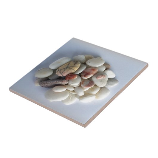 witte kiezels tegeltje (Zijkant)