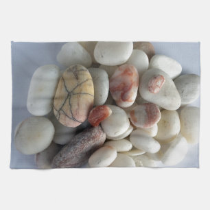 witte kiezels theedoek