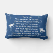 witte kikkers op blauw verhaal - tijd - bedtijd du kussen (Achterkant)