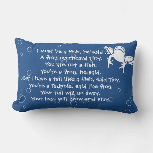 witte kikkers op blauw verhaal - tijd - bedtijd du kussen (Voorkant)