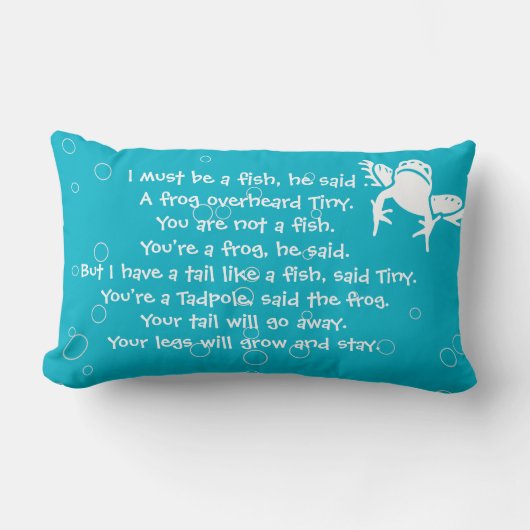 witte kikkers op blauw verhaal - tijd - bedtijd du kussen (Voorkant)