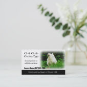 Witte kip - Boerderij voor kippen of pluimveeprodu Visitekaartje (Staand voorkant)