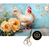 Witte Kip Gele Bloemen Ladenkast Decoupage Tissuepapier
