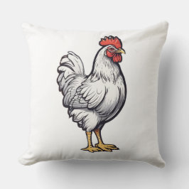 Witte kip kussen