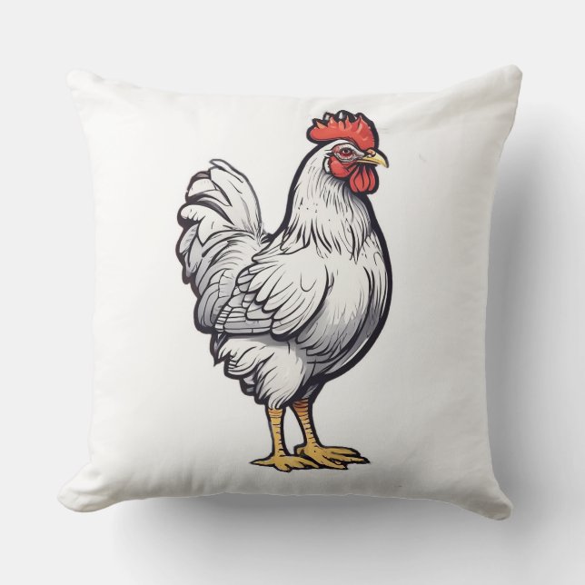 Witte kip kussen (Voorkant)