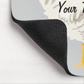 Witte kip muismat (Hoek)