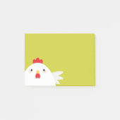 Witte kip op groen post-it® notes (Voorkant)