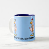 Witte kip tweekleurige koffiemok (Voorkant links)