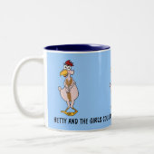 Witte kip tweekleurige koffiemok (Links)