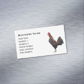 Witte kip visitekaartje magneet (Voorbeeld)