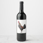 Witte kip wijn etiket (Voorkant)