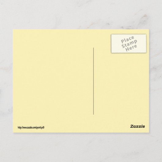 Witte kip/witte rooster briefkaart (Achterkant)